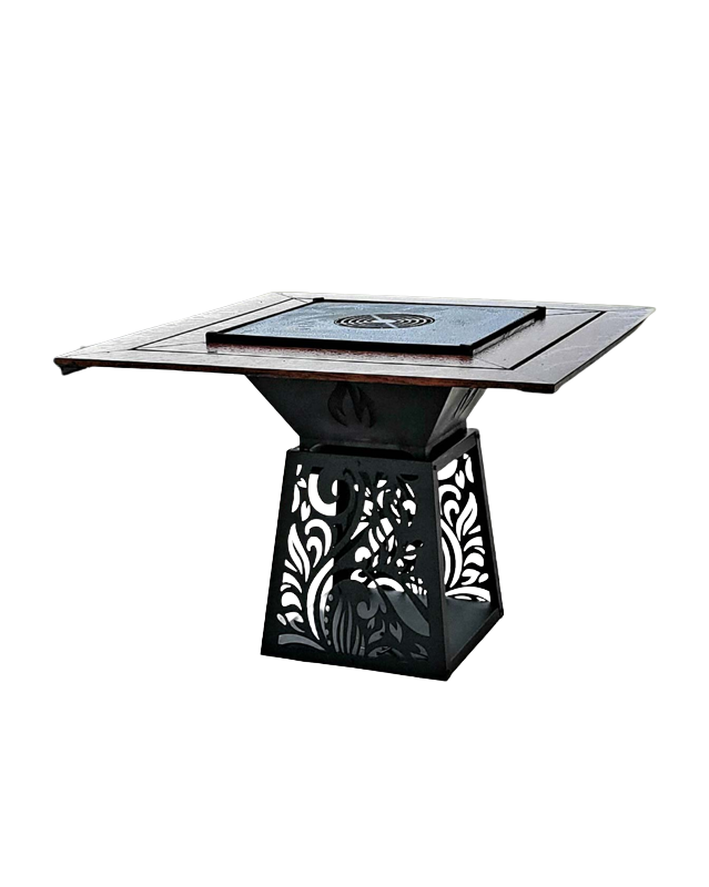 BRASERO CARRE 100 CM ROUILLE STANDARD